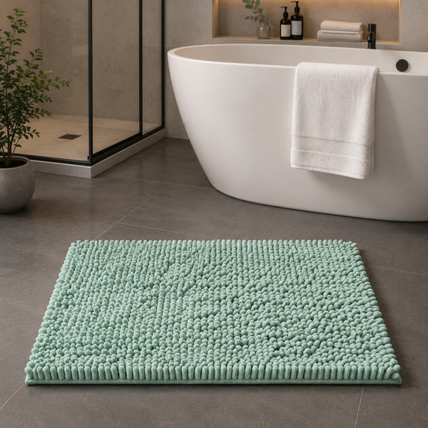 Premium Absorbent Bath Mat - Sage Green