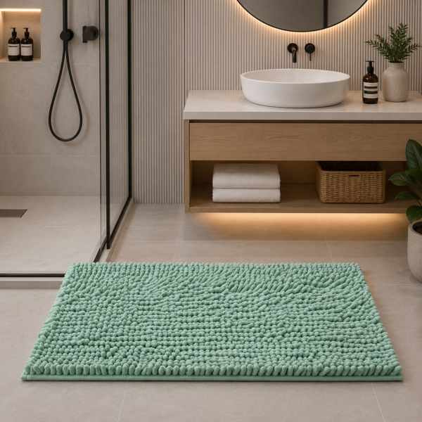 Premium Absorbent Bath Mat - Duck Egg