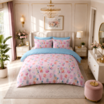 Reversible Floral Duvet Cover Sets - Duck Egg