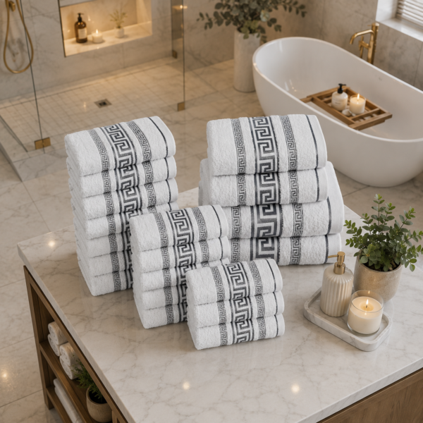 20 Piece Greek Towel Bale Set - White