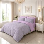 Reversible Floral Complete Bedding Set - Lilac
