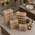 100% Cotton Quick Dry Greek Towel Set - Natural