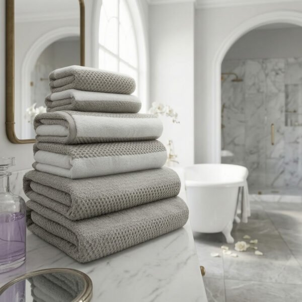 Soft Hotel Quality Striped Towel Set - Natural
