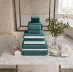 Soft Hotel Quality Striped Towel Set - Aqua