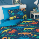 Colourful Dinosaur Kids Duvet Cover Set - Multi