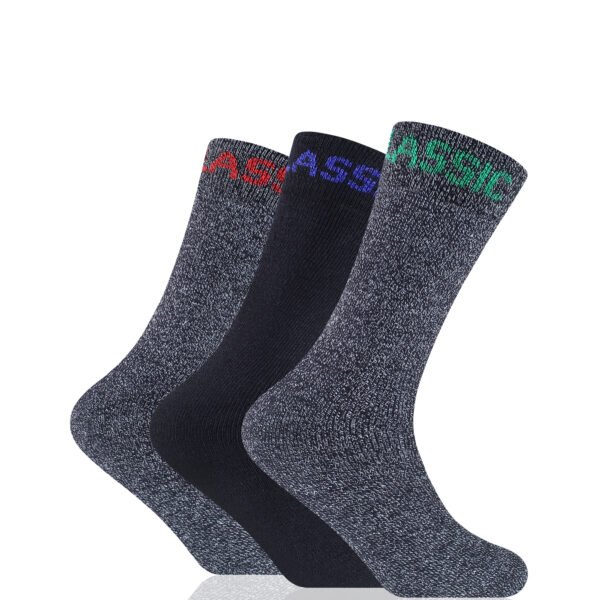 12 Pack Men’s Classic Breathable Cotton Socks - Melange