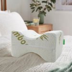 Bamboo Orthopaedic Leg Pillow with Eye Mask - White
