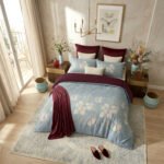 Luxury Soft Floral Complete Bedding Set - Blue