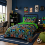 Boys Bicycle Print Duvet Cover Set - Multi
