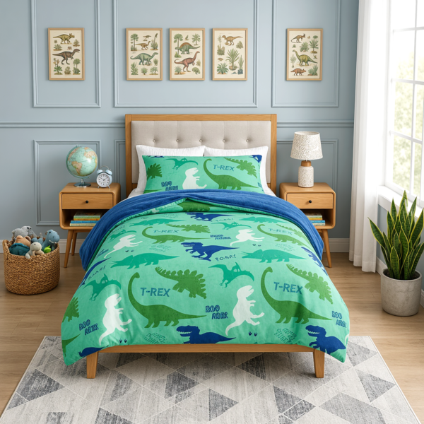 Teddy Bear Kids Dinosaur Roar Duvet Cover Set