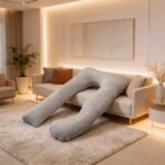 U Shaped Full Body Maternity Pillow - Grey - Image 3
