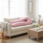 U Shaped Full Body Maternity Pillow - Pink - Image 3