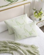 2 Pack Luxury Bamboo Memory Pillows - White
