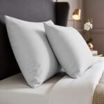 2 Pack Soft Plain Dyed Pillowcases - White