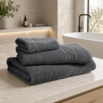 Highly Absorbent Quick Dry Towel Set - Charcoal