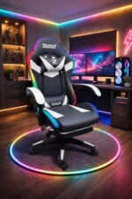 Luxury Musical Gaming Chair - White/Black - Image 4