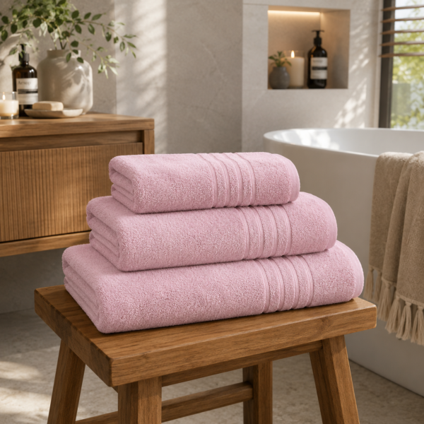 Highly Absorbent Quick Dry Towel Set - Blush Pink