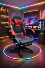Luxury Musical Gaming Chair - Red/Black - Image 4