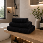 Highly Absorbent Quick Dry Towel Set - Black