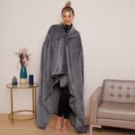 Luxury Fluffy Fleece Couch Throw - Charcoal - Image 6
