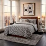 Geometric Complete Bedding Set Polycotton - Grey