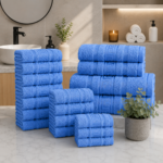 100% Cotton Quick Dry Greek Towel Set - Blue