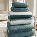 Soft Hotel Quality Striped Towel Set - Teal