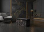 Luxury Marble Design Storage Box - Black