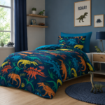 Colourful Dinosaur Kids Duvet Cover Set - Multi