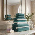 Soft Hotel Quality Striped Towel Set - Aqua
