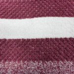 Soft Hotel Quality Striped Towel Set - Dark Pink