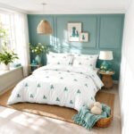 Fancy Duvet Cover Set Furry Pals - Teal
