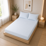 Non Iron Extra Deep Fitted Sheet - Sky Blue