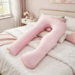 U Shaped Full Body Maternity Pillow - Pink - Image 4