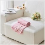 Soft Cooling Blanket Lightweight Throw for Summer - Pink - Image 5