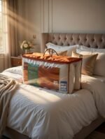 2 Pack Copper Memory Foam Pillow - White & Copper - Image 5