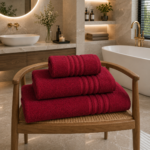 Highly Absorbent Quick Dry Towel Set - Red