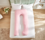 U Shaped Full Body Maternity Pillow - Pink - Image 5