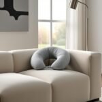 100% Polyester Adjustable Neck Pillow - Grey - Image 4