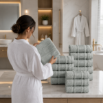 100% Cotton Quick Dry Greek Towel Set - Silver