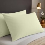 2 Pack Soft Plain Dyed Pillowcases - Cream