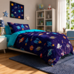 Boys Space Explorer Duvet Cover Set - Dark Blue