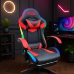 Luxury Musical Gaming Chair - Red/Black