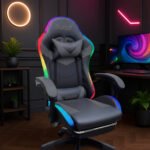 Luxury Musical Gaming Chair - Grey/Black