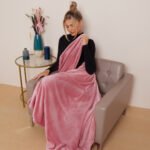 Luxury Fluffy Fleece Couch Throw - Blush Pink - Image 5