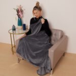 Luxury Fluffy Fleece Couch Throw - Charcoal - Image 5