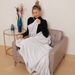 Luxury Fluffy Fleece Couch Throw - Silver - Image 4