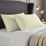 2 Pack Soft Plain Dyed Pillowcases - Cream