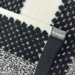 Soft Hotel Quality Striped Towel Set - Black
