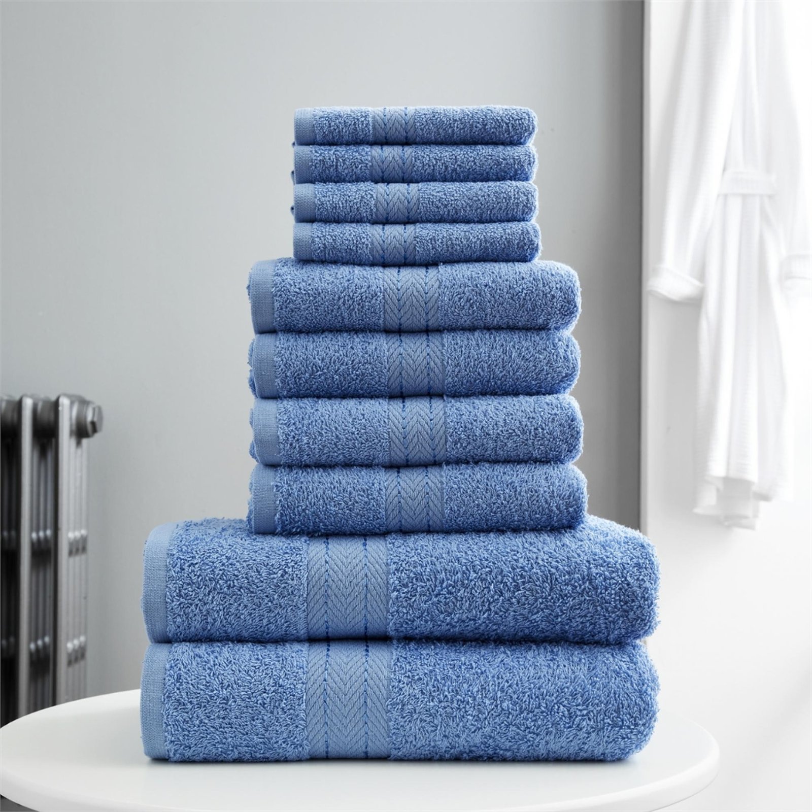 10 Piece Super Absorbent Towel Bale Set - Blue